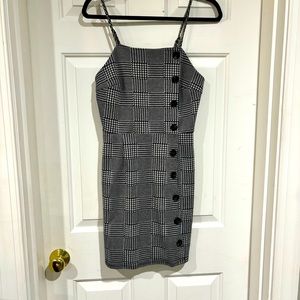Wild Fable Houndstooth Plaid Button Dress